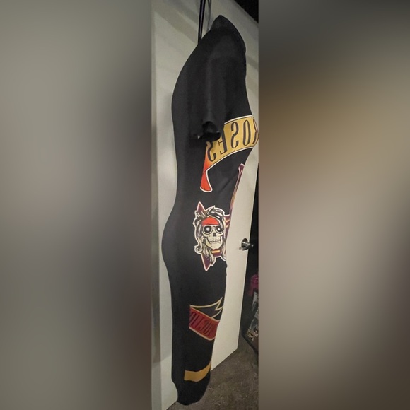 Black Guns N Roses Graphic Fitted Dress, Size Small - Picture 4 of 15